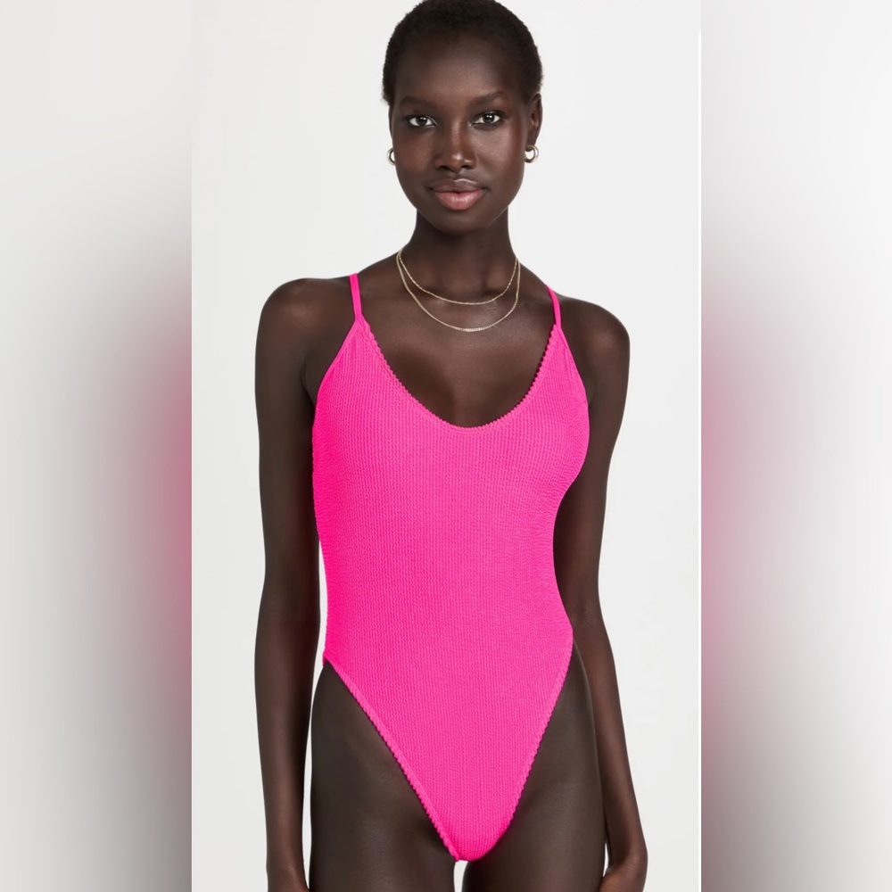Good American Always Fits One Piece Swimsuit NWT - Hot Pink